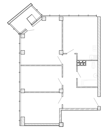 3-комнатная квартира с отделкой в ЖК Аркада Арт на 2 этаже в 1 секции. Сдача в 1 кв. 2019 г.