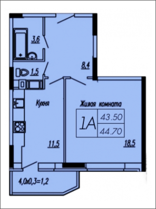 3-комнатная квартира в ЖК Аркада Арт на 2 этаже в 1 секции. Дом сдан.