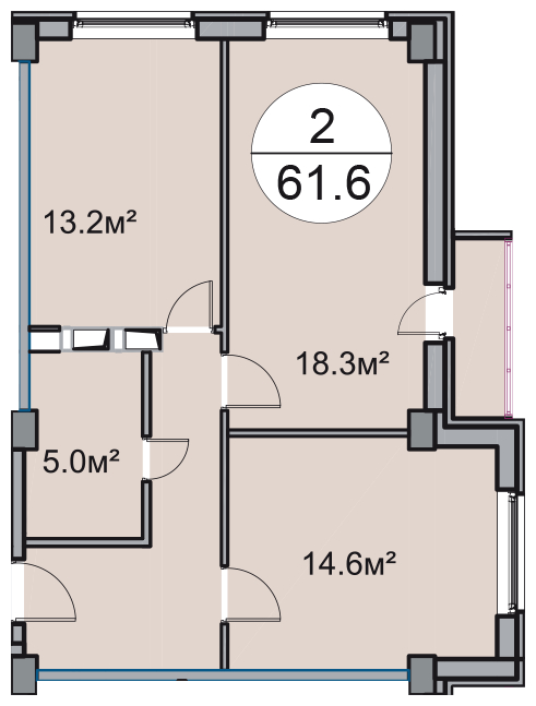 3-комнатная квартира с отделкой в ЖК 28 микрорайон на 7 этаже в 1 секции. Дом сдан.