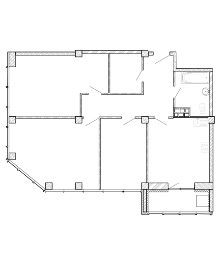 2-комнатная квартира с отделкой в ЖК Звезды Арбата на 6 этаже в 2 секции. Дом сдан.