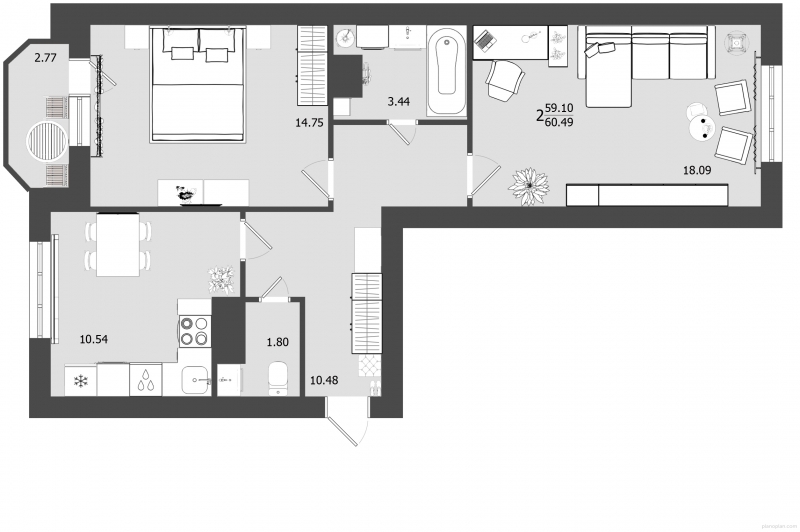 3-комнатная квартира с отделкой в ЖК 28 микрорайон на 5 этаже в 3 секции. Дом сдан.