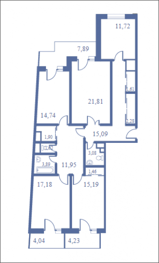 3-комнатная квартира с отделкой в ЖК Маяк на 32 этаже в 1 секции. Сдача в 2 кв. 2019 г.