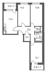 1-комнатная квартира с отделкой в ЖК Карамельный на 14 этаже в 1 секции. Сдача в 4 кв. 2020 г.