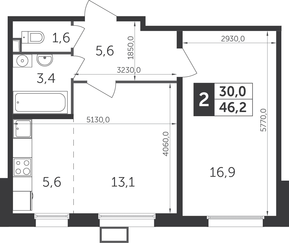 3-комнатная квартира с отделкой в ЖК Мякинино парк на 13 этаже в 1 секции. Сдача в 3 кв. 2021 г.