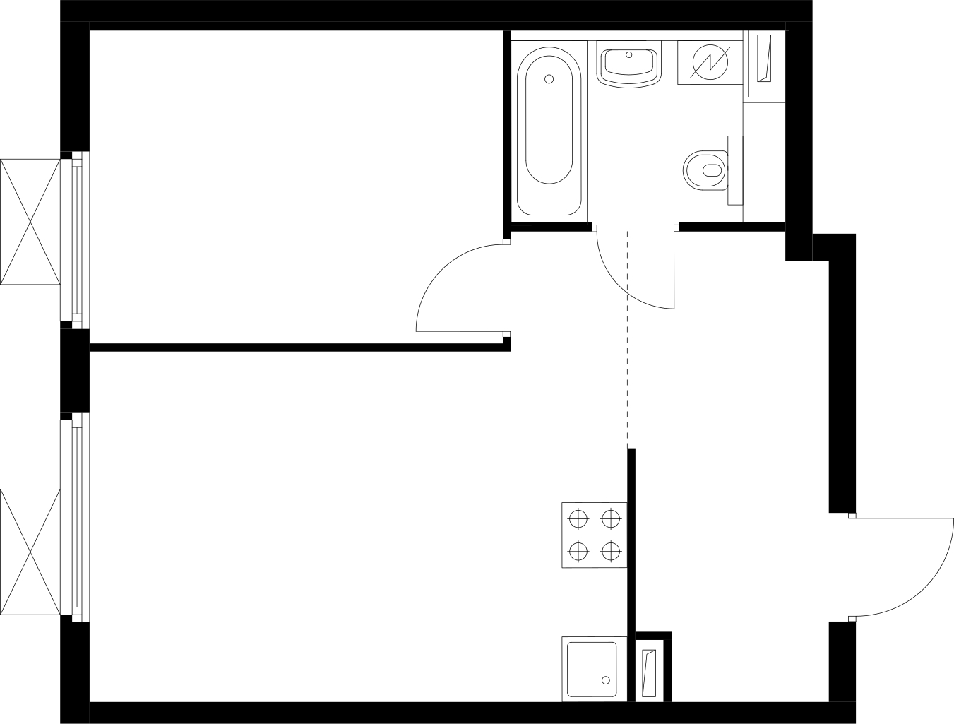 1-комнатная квартира с отделкой в ЖК Карамельный на 6 этаже в 2 секции. Сдача в 4 кв. 2020 г.
