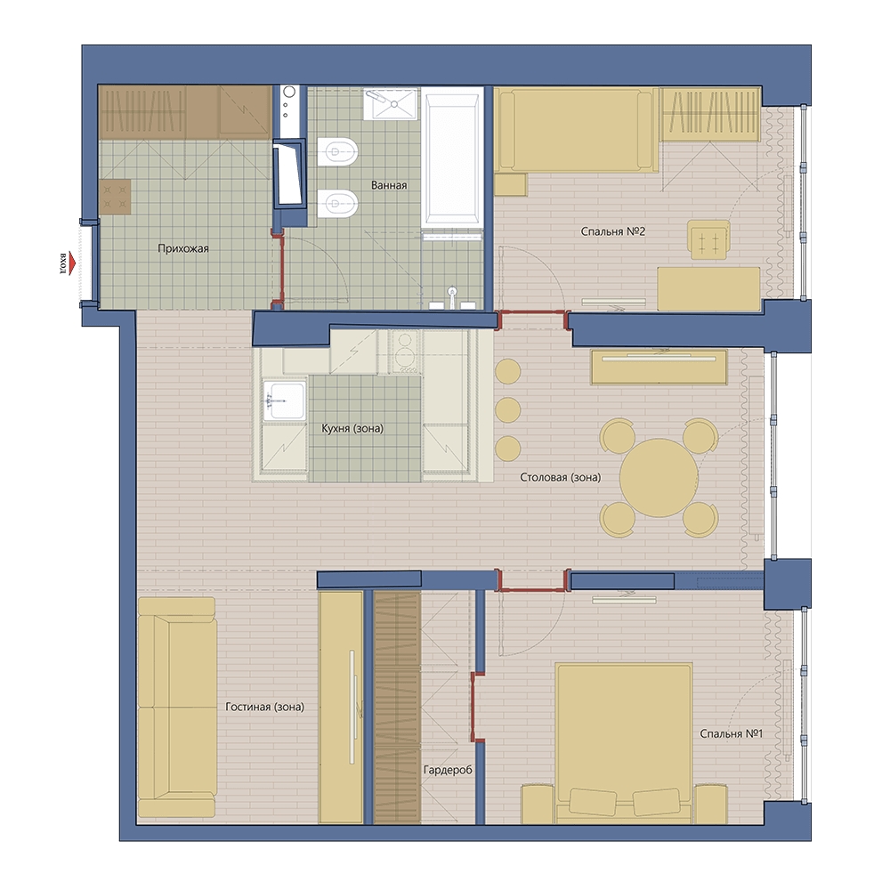 1-комнатная квартира в ЖК Жилой микрорайон Одинбург на 11 этаже в 1 секции. Сдача в 2 кв. 2025 г.