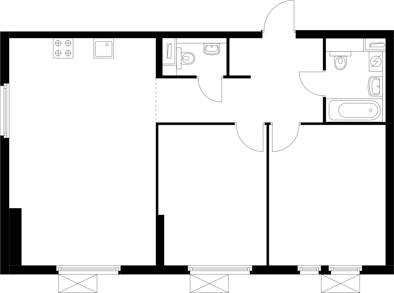 1-комнатная квартира с отделкой в ЖК Люберцы на 17 этаже в 5 секции. Сдача в 3 кв. 2021 г.