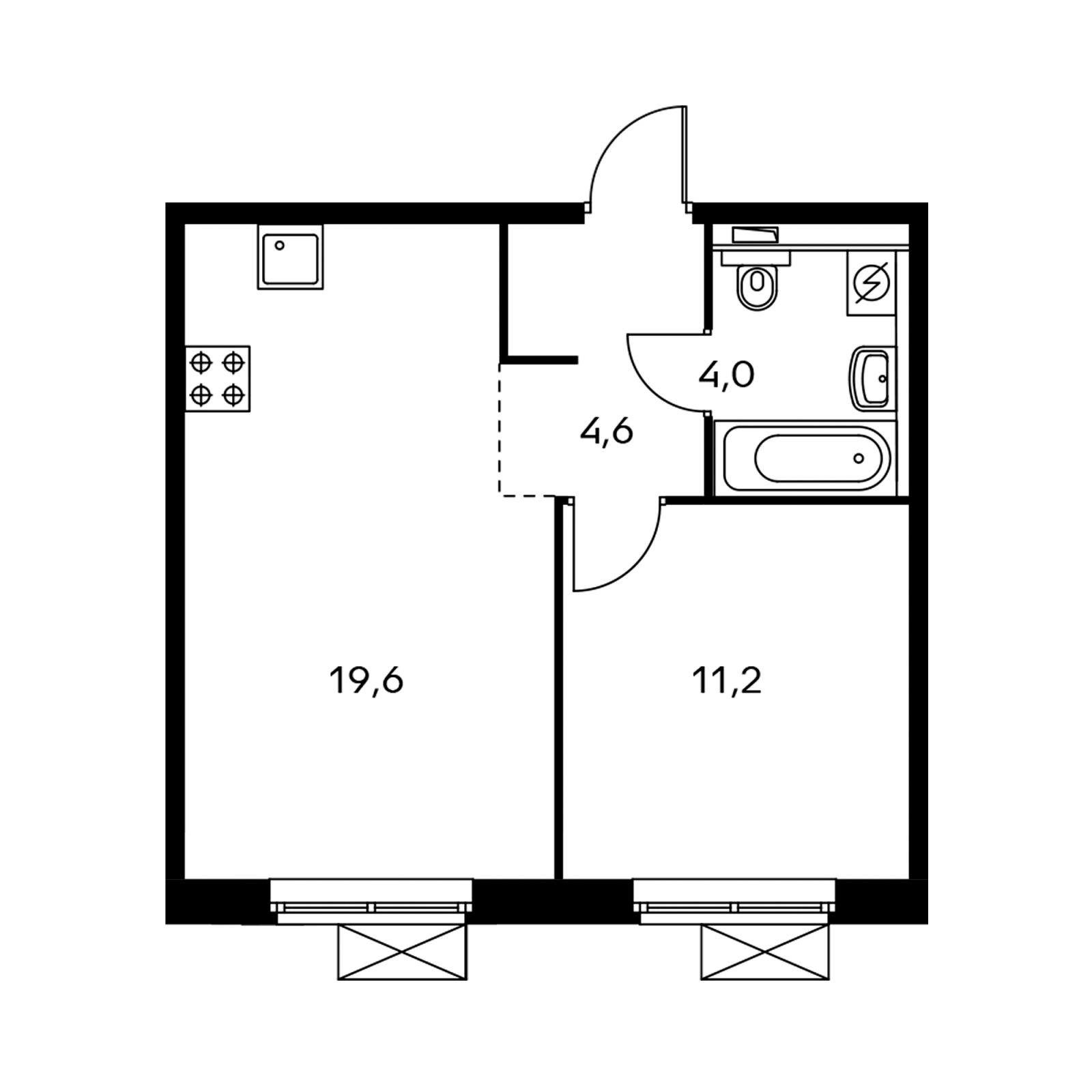 3-комнатная квартира в ЖК Датский квартал на 9 этаже в 9 секции. Сдача в 4 кв. 2023 г.