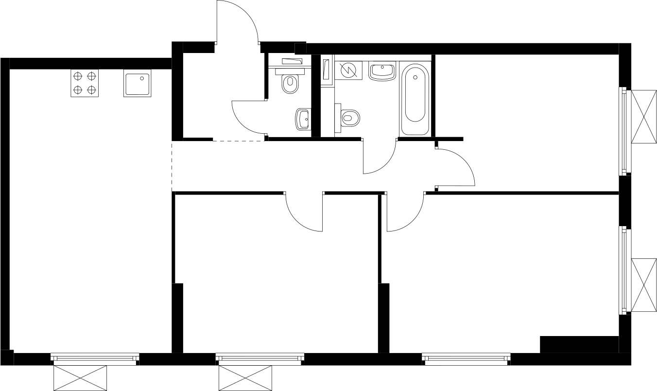 2-комнатная квартира с отделкой в ЖК Датский квартал на 21 этаже в 6 секции. Сдача в 1 кв. 2022 г.