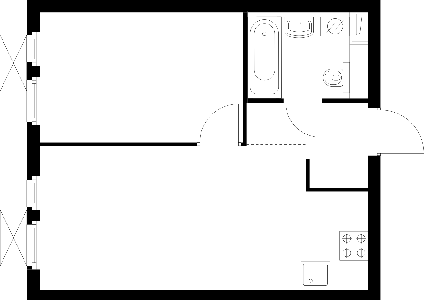 1-комнатная квартира с отделкой в ЖК Карамельный на 9 этаже в 3 секции. Сдача в 4 кв. 2020 г.