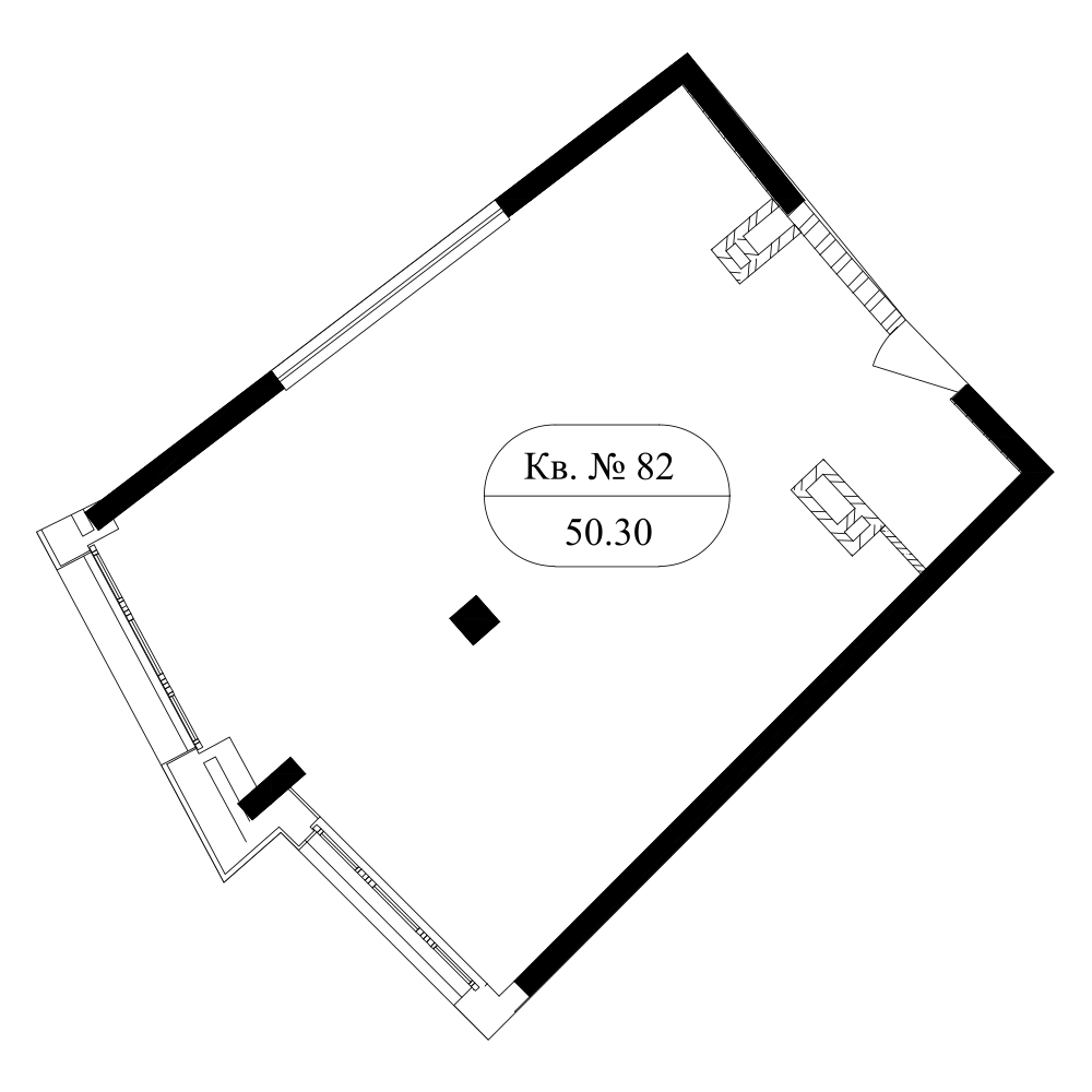 1-комнатная квартира (Студия) в ЖК Жилой микрорайон Одинбург на 4 этаже в 2 секции. Сдача в 2 кв. 2025 г.