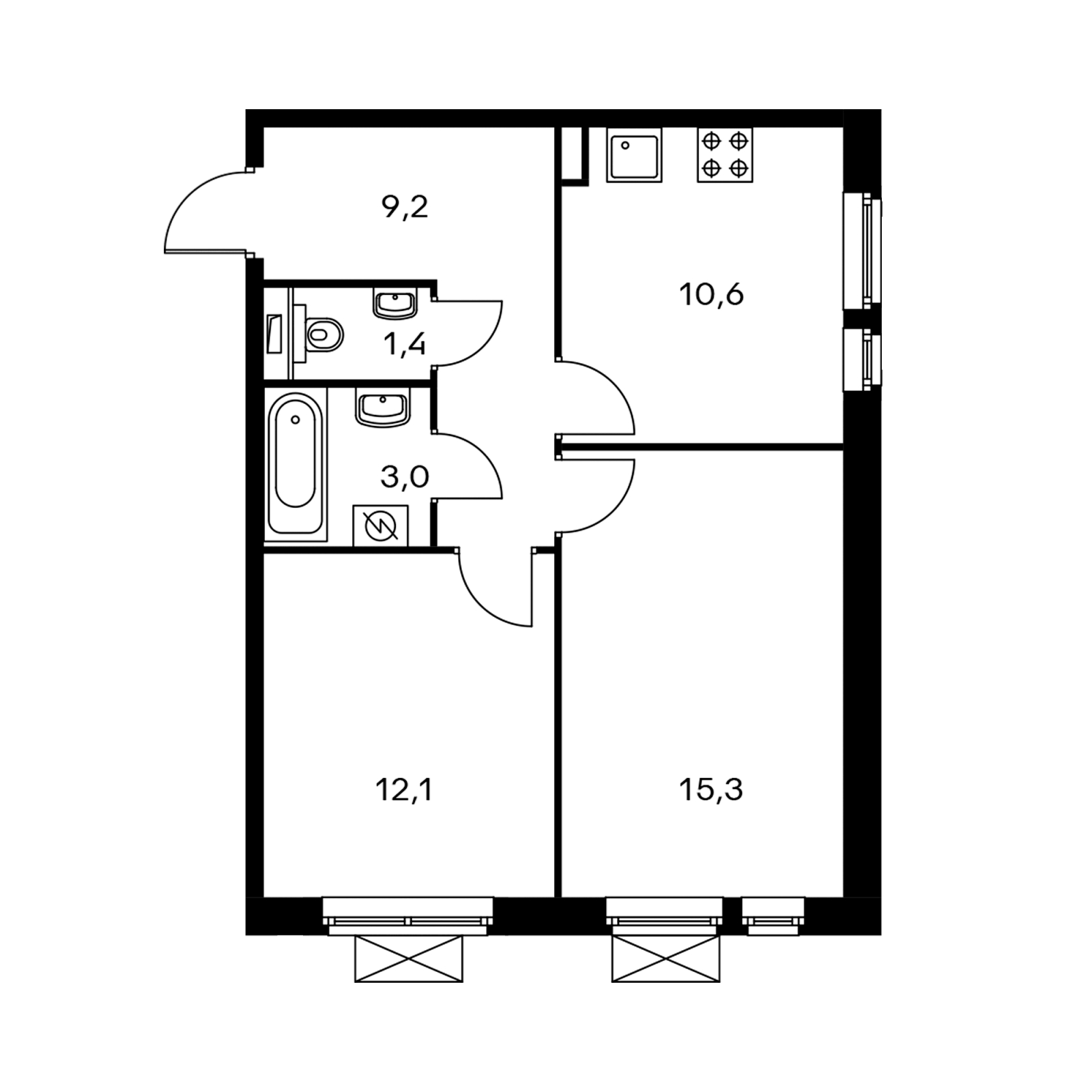 1-комнатная квартира с отделкой в ЖК Карамельный на 18 этаже в 3 секции. Сдача в 4 кв. 2020 г.