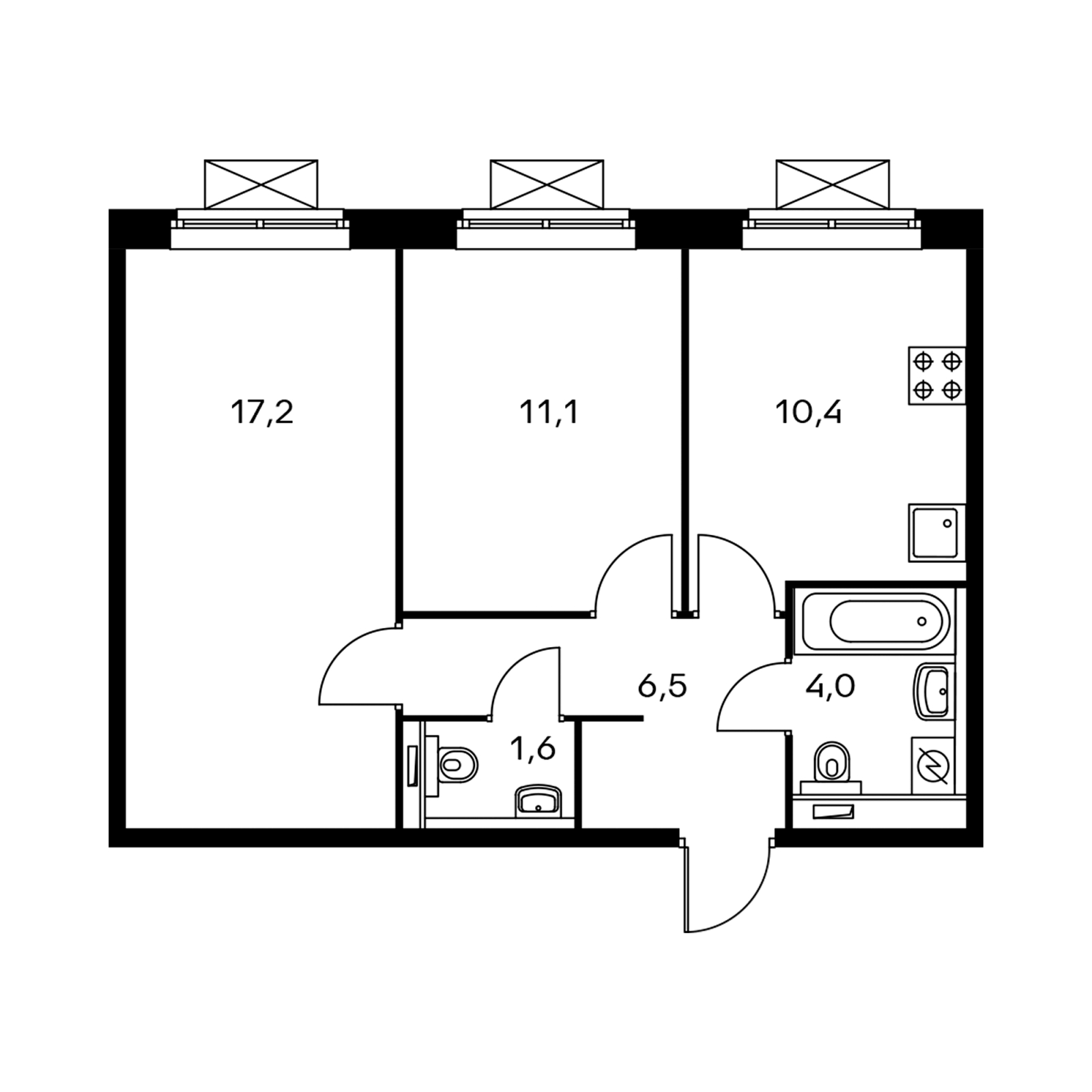 1-комнатная квартира с отделкой в ЖК Квартал Новые Котельники на 14 этаже в 5 секции. Сдача в 2 кв. 2023 г.