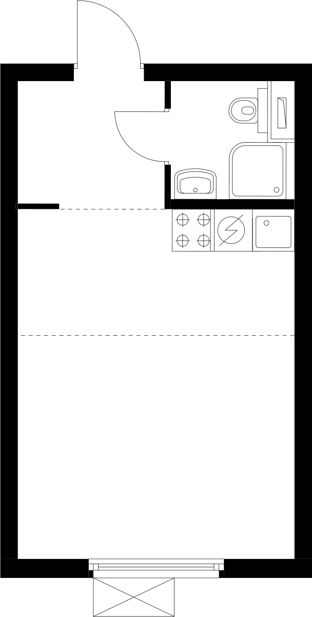 1-комнатная квартира (Студия) с отделкой в ЖК Квартал Новые Котельники на 2 этаже в 4 секции. Сдача в 2 кв. 2022 г.