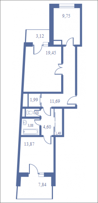 1-комнатная квартира с отделкой в ЖК Маяк на 6 этаже в 4 секции. Сдача в 2 кв. 2019 г.
