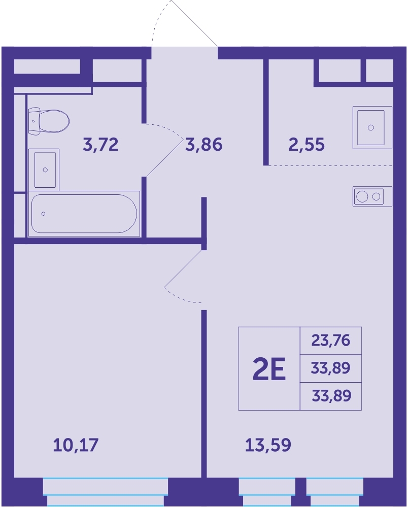 1-комнатная квартира (Студия) с отделкой в ЖК Большое Путилково на 2 этаже в 4 секции. Сдача в 3 кв. 2026 г.