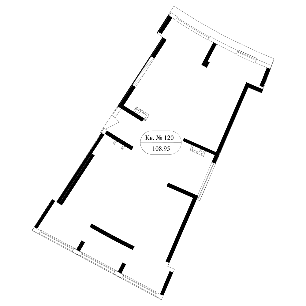 1-комнатная квартира (Студия) в ЖК Жилой микрорайон Одинбург на 2 этаже в 3 секции. Сдача в 2 кв. 2025 г.