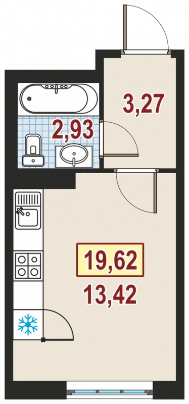 3-комнатная квартира с отделкой в ЖК Датский квартал на 5 этаже в 9 секции. Сдача в 1 кв. 2021 г.