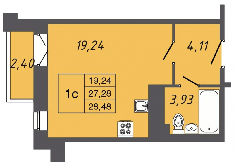 1-комнатная квартира (Студия) с отделкой в ЖК Датский квартал на 19 этаже в 6 секции. Сдача в 1 кв. 2022 г.