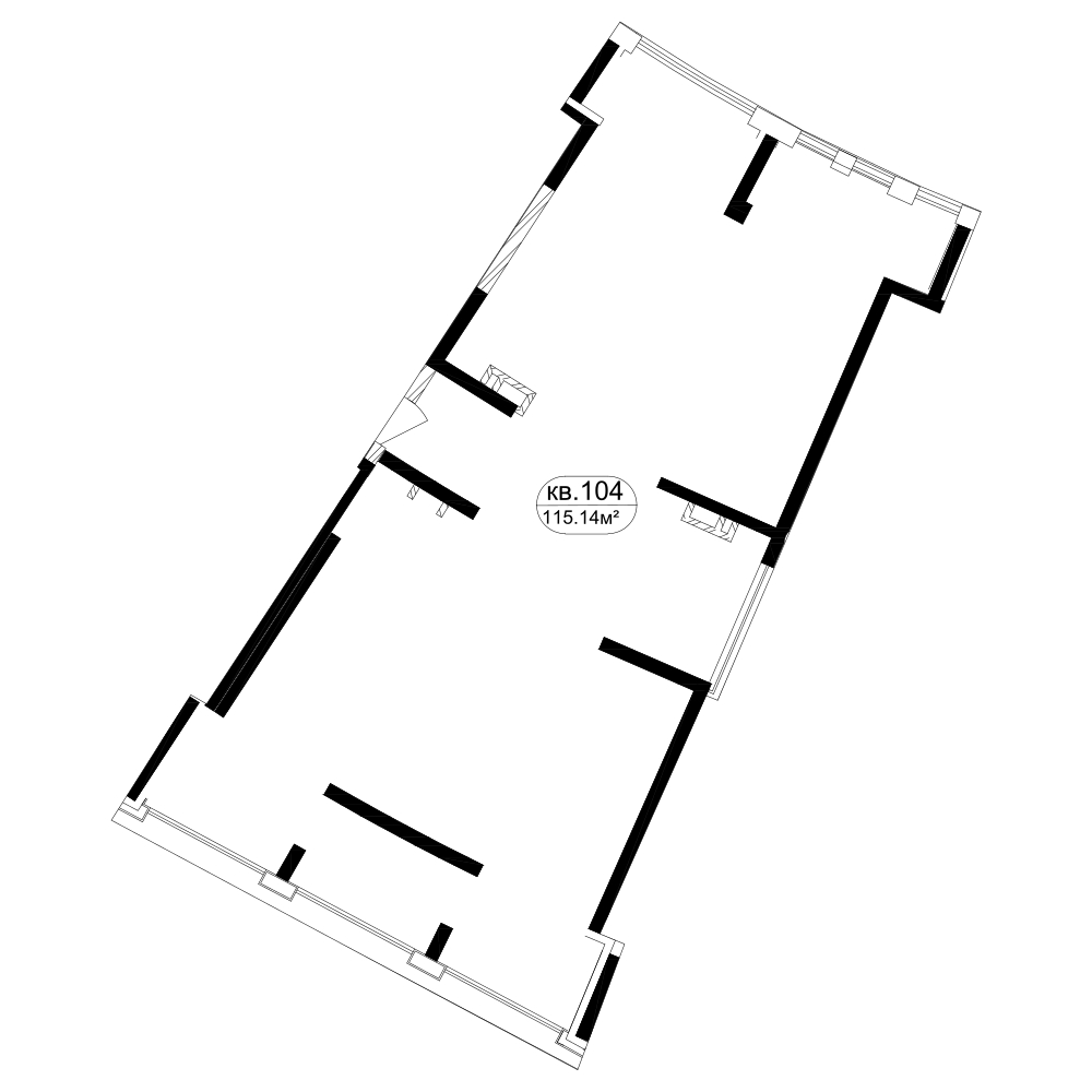 1-комнатная квартира (Студия) в ЖК Жилой микрорайон Одинбург на 12 этаже в 2 секции. Сдача в 2 кв. 2025 г.