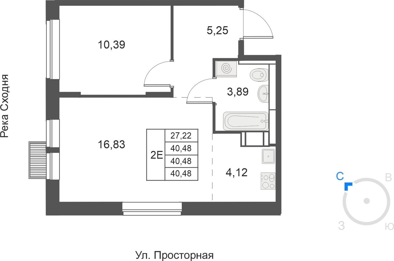1-комнатная квартира (Студия) с отделкой в ЖК Большое Путилково на 24 этаже в 4 секции. Сдача в 3 кв. 2026 г.