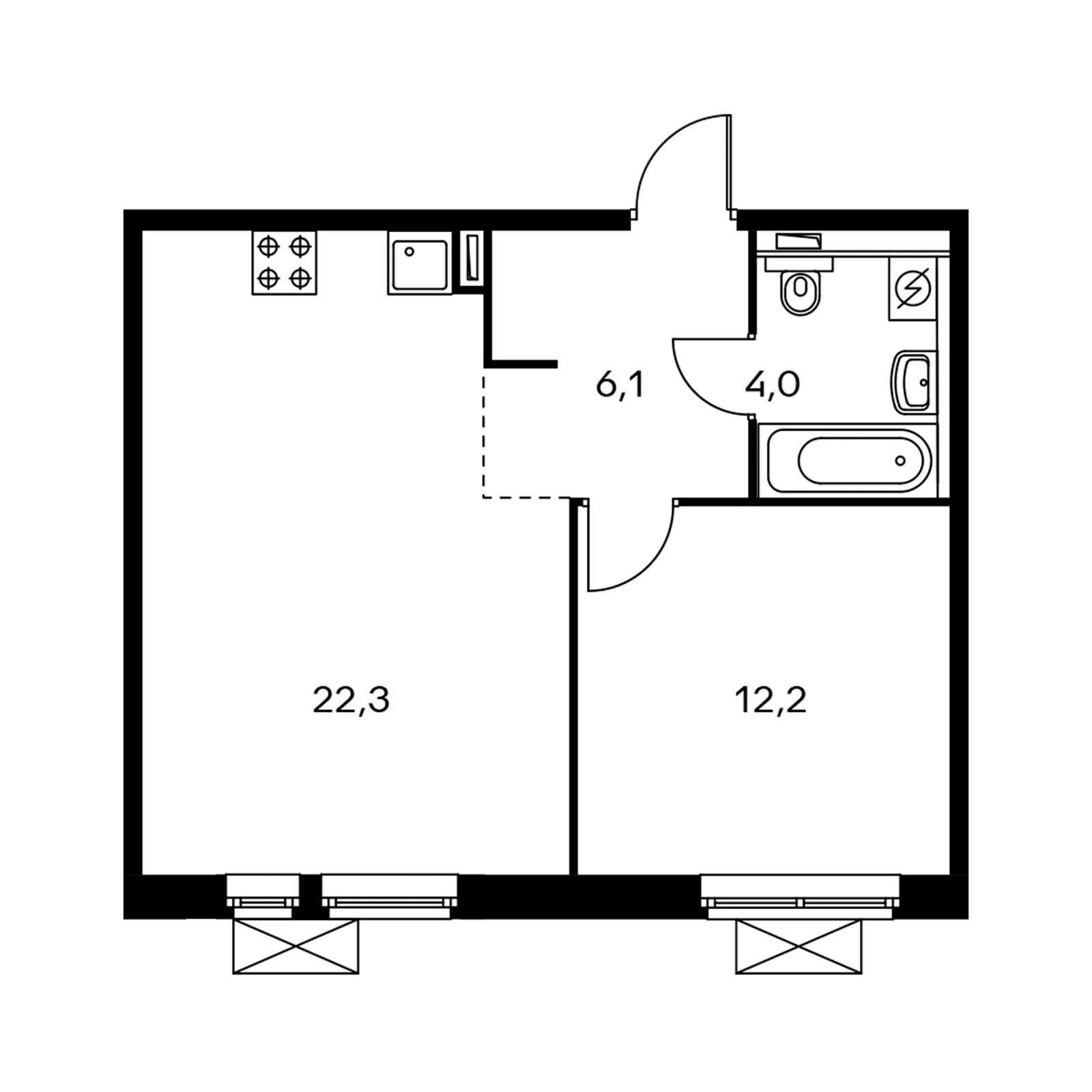 2-комнатная квартира с отделкой в ЖК Белая Дача парк на 3 этаже в 1 секции. Сдача в 1 кв. 2023 г.