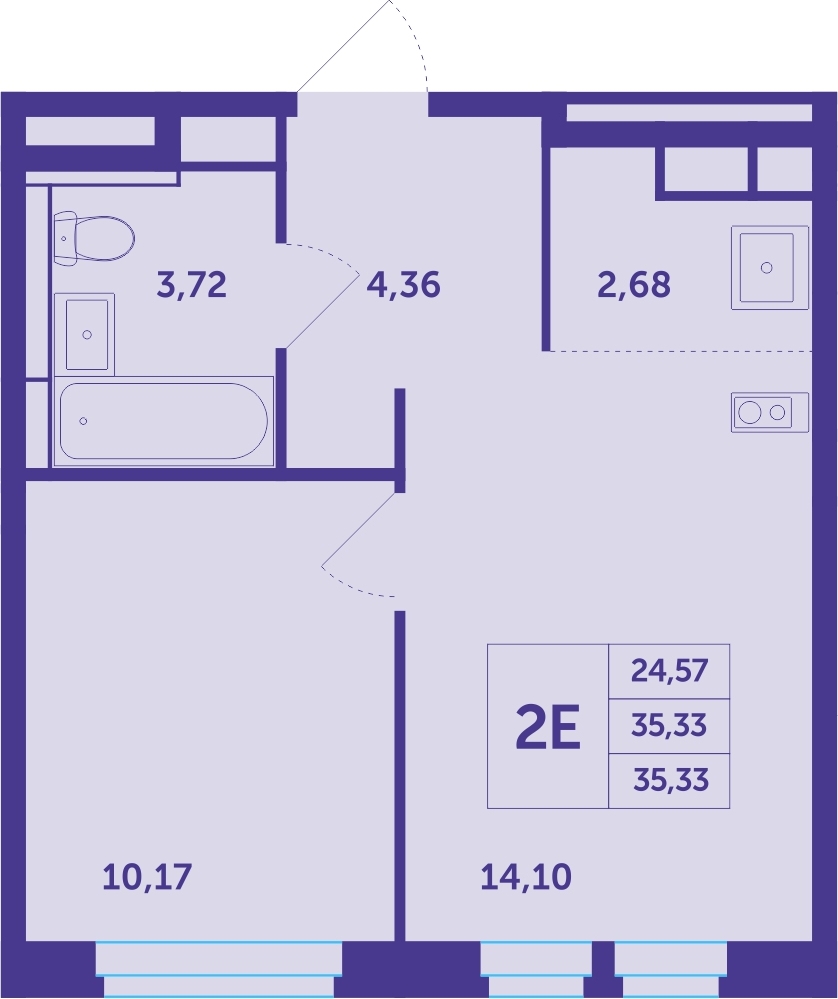 2-комнатная квартира с отделкой в ЖК Белая Дача парк на 6 этаже в 4 секции. Сдача в 4 кв. 2021 г.