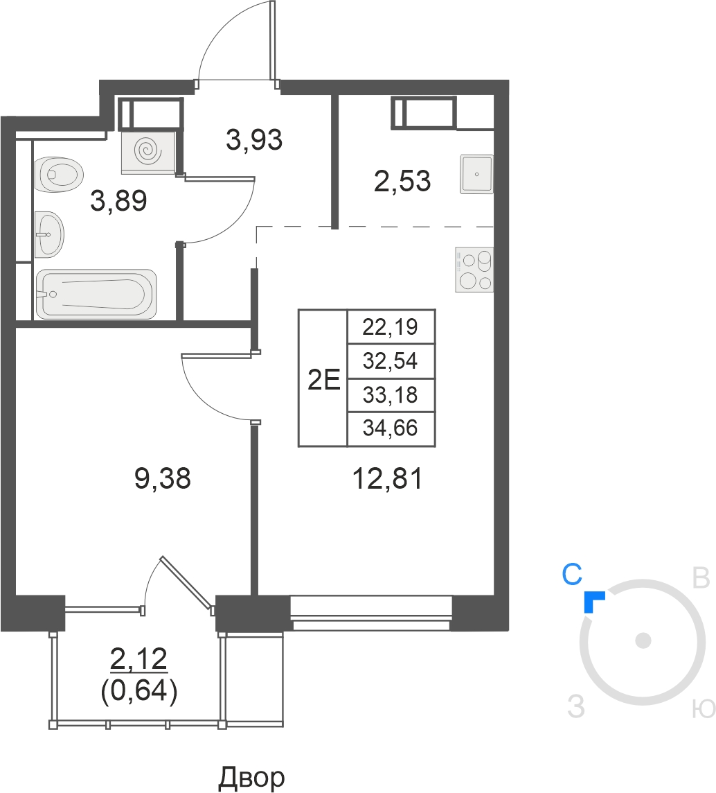 2-комнатная квартира с отделкой в ЖК Люблинский парк на 13 этаже в 3 секции. Сдача в 3 кв. 2024 г.
