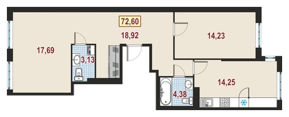 4-комнатная квартира с отделкой в ЖК Мосфильмовский на 21 этаже в 2 секции. Дом сдан.