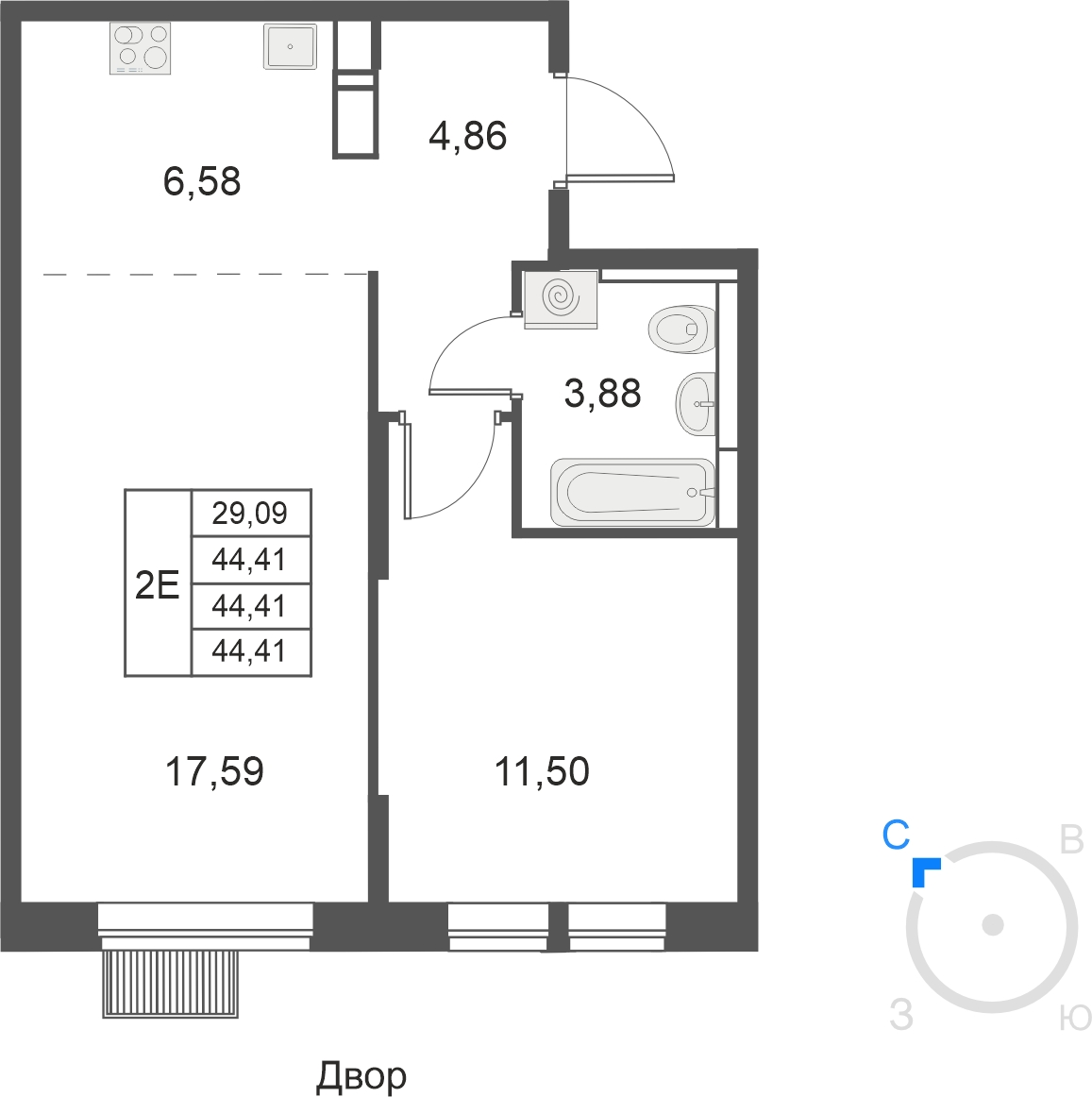 1-комнатная квартира с отделкой в ЖК Мякинино парк на 5 этаже в 2 секции. Сдача в 3 кв. 2021 г.