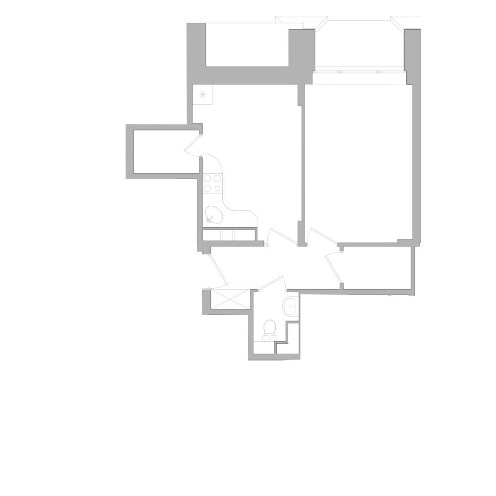 1-комнатная квартира (Студия) в ЖК Жилой микрорайон Одинбург на 5 этаже в 3 секции. Сдача в 2 кв. 2025 г.