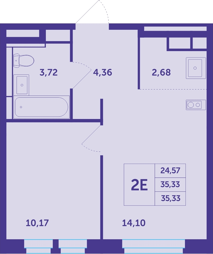 1-комнатная квартира (Студия) с отделкой в ЖК Мякинино парк на 22 этаже в 1 секции. Сдача в 4 кв. 2021 г.