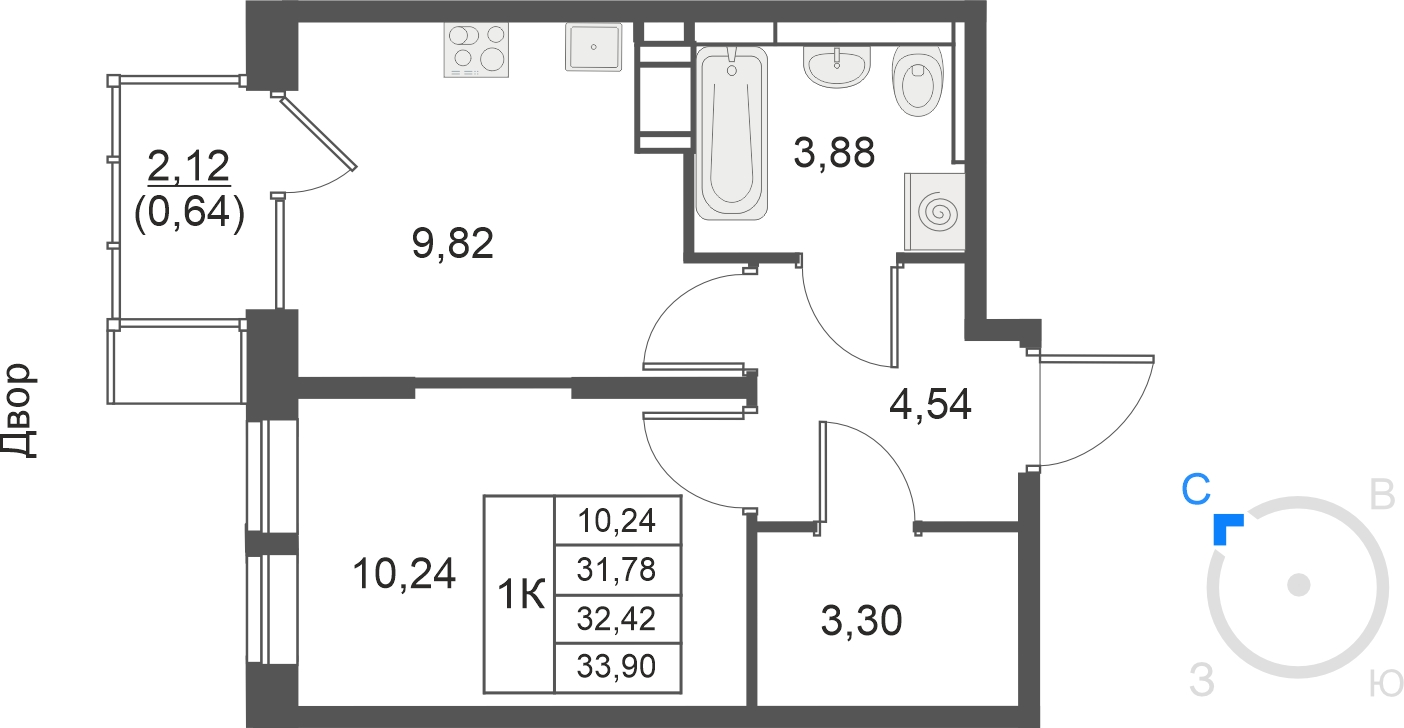 3-комнатная квартира с отделкой в ЖК Мякинино парк на 7 этаже в 4 секции. Сдача в 4 кв. 2021 г.