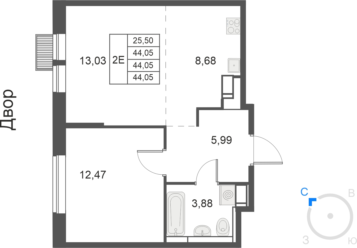 1-комнатная квартира с отделкой в ЖК Мякинино парк на 12 этаже в 1 секции. Сдача в 3 кв. 2021 г.