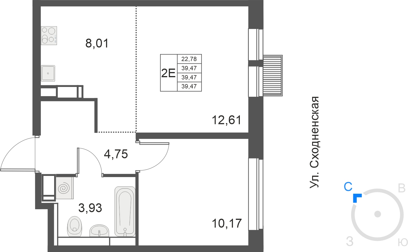 3-комнатная квартира с отделкой в ЖК Черная Речка на 3 этаже в 1 секции. Сдача в 2 кв. 2022 г.