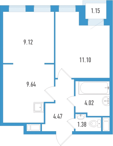 3-комнатная квартира с отделкой в ЖК Черная Речка на 7 этаже в 1 секции. Сдача в 4 кв. 2023 г.