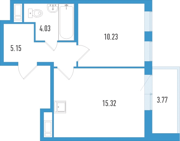 2-комнатная квартира с отделкой в ЖК Большое Путилково на 3 этаже в 1 секции. Сдача в 2 кв. 2026 г.