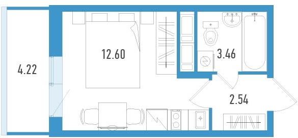3-комнатная квартира в ЖК Большое Путилково на 14 этаже в 3 секции. Сдача в 3 кв. 2026 г.