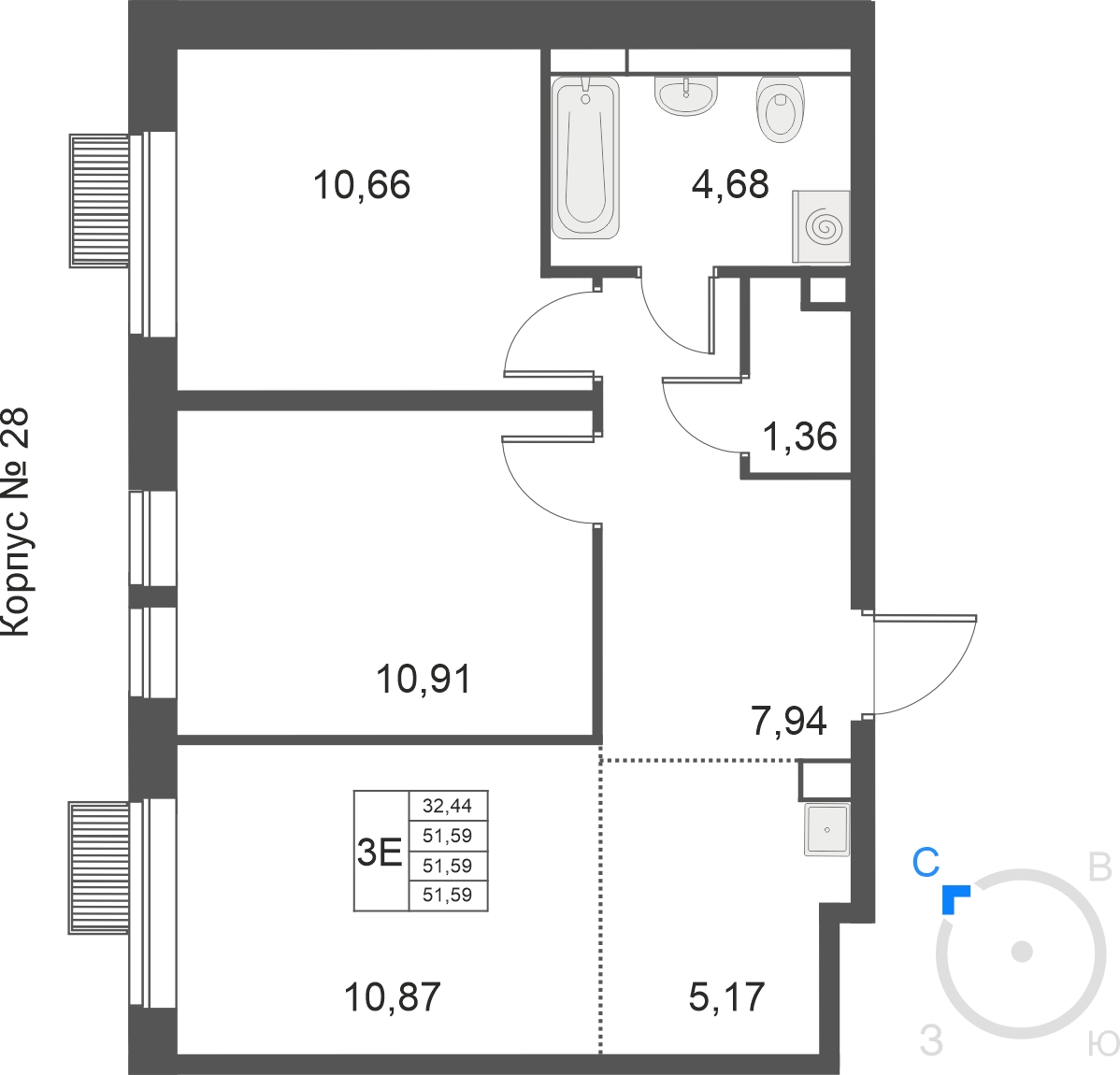 1-комнатная квартира с отделкой в ЖК Академика Павлова на 15 этаже в 4 секции. Сдача в 2 кв. 2024 г.
