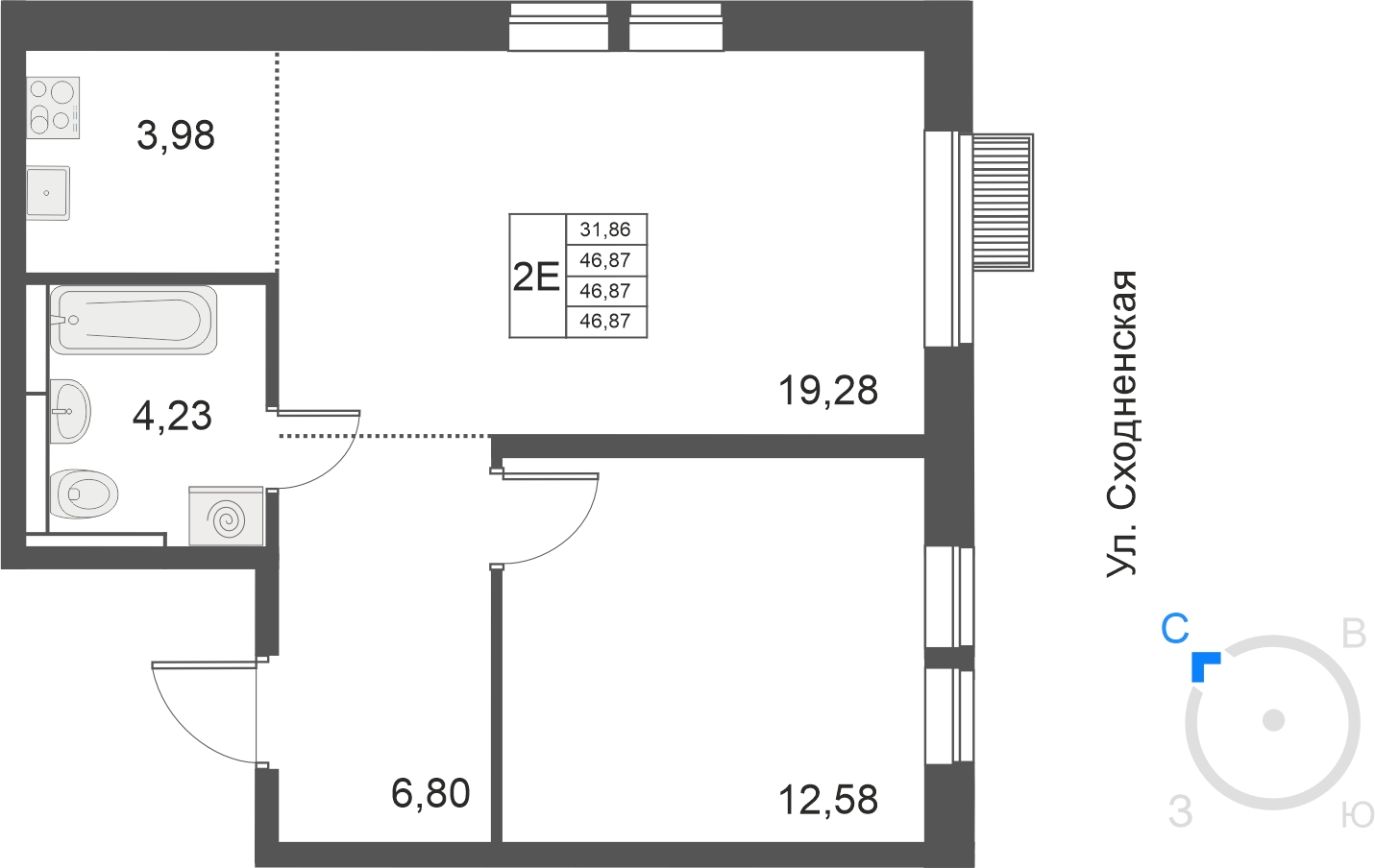 2-комнатная квартира с отделкой в ЖК Академика Павлова на 20 этаже в 3 секции. Сдача в 2 кв. 2024 г.
