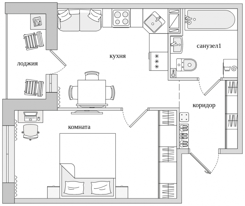1-комнатная квартира с отделкой в ЖК AEROCITY CLUB на 6 этаже в з секции. Сдача в 4 кв. 2021 г.