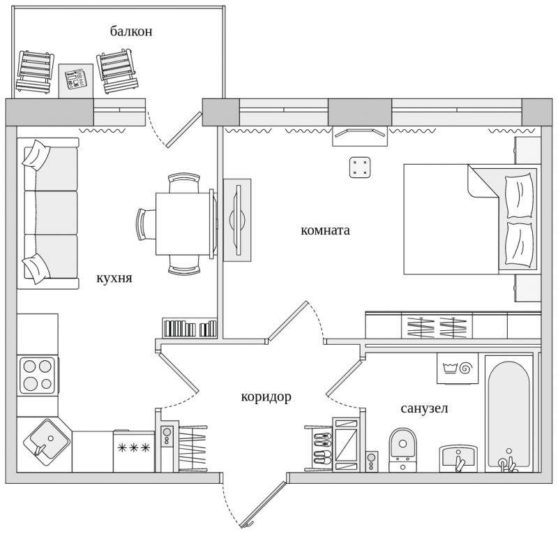 1-комнатная квартира (Студия) с отделкой в ЖК Большое Путилково на 11 этаже в 5 секции. Сдача в 3 кв. 2026 г.