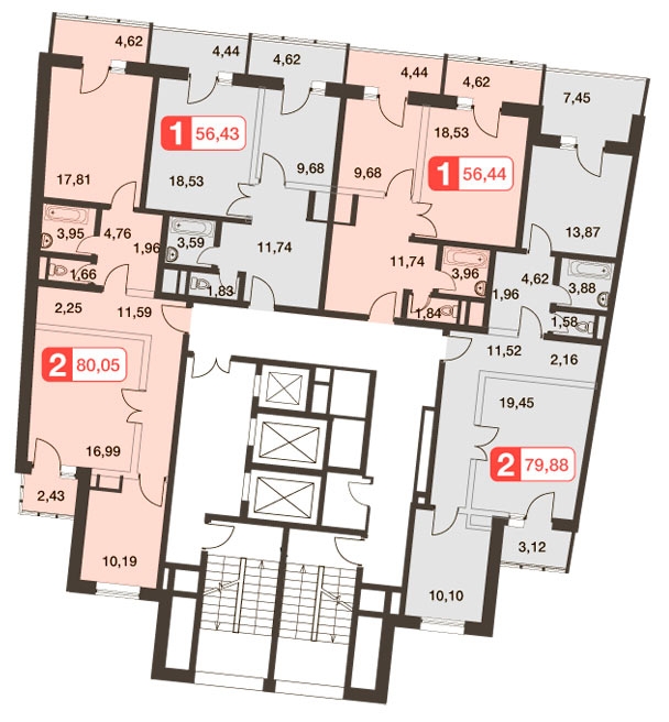 2-комнатная квартира с отделкой в ЖК Маяк на 10 этаже в 4 секции. Сдача в 2 кв. 2019 г.