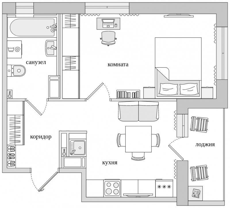 1-комнатная квартира с отделкой в ЖК Черная Речка на 14 этаже в 4 секции. Сдача в 4 кв. 2023 г.