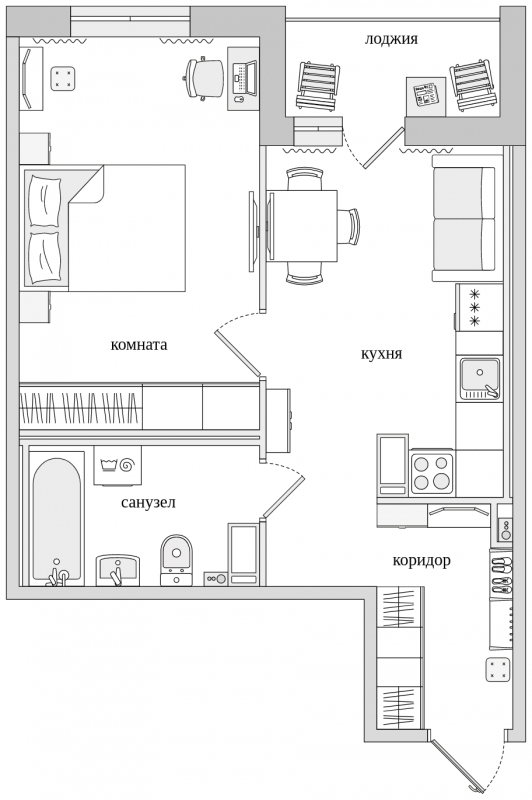 1-комнатная квартира (Студия) с отделкой в ЖК AEROCITY CLUB на 11 этаже в г секции. Сдача в 4 кв. 2021 г.