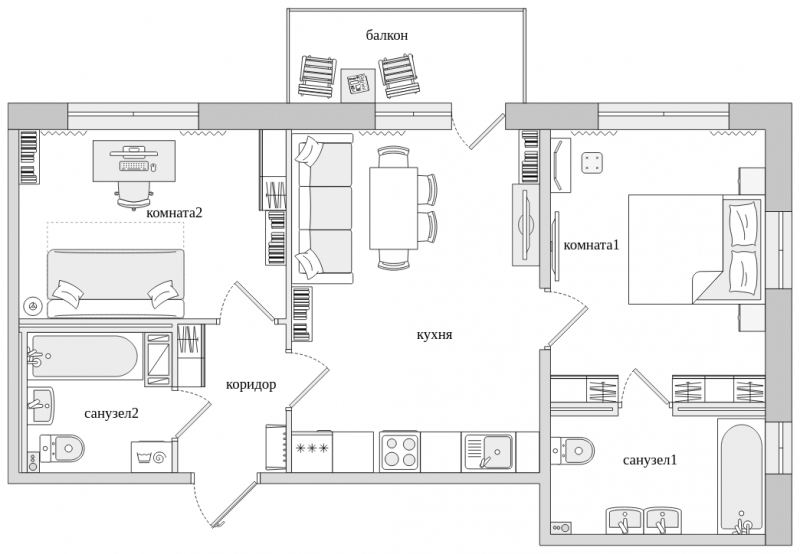 3-комнатная квартира с отделкой в ЖК Черная Речка на 13 этаже в 5 секции. Сдача в 3 кв. 2021 г.