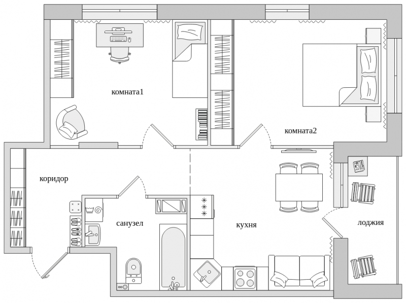 3-комнатная квартира с отделкой в ЖК Черная Речка на 6 этаже в 5 секции. Сдача в 2 кв. 2022 г.