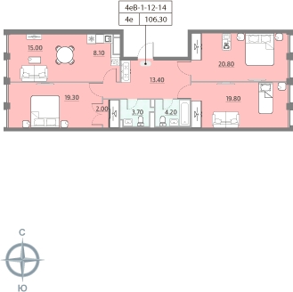2-комнатная квартира с отделкой в ЖК Столичный на 4 этаже в 3 секции. Сдача в 2 кв. 2023 г.
