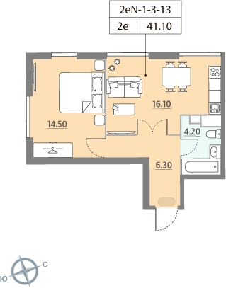 3-комнатная квартира в ЖК ЗИЛАРТ на 19 этаже в 1 секции. Сдача в 2 кв. 2022 г.