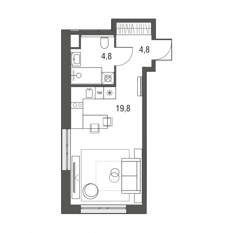 3-комнатная квартира с отделкой в ЖК Южная Битца на 12 этаже в 6 секции. Сдача в 3 кв. 2023 г.